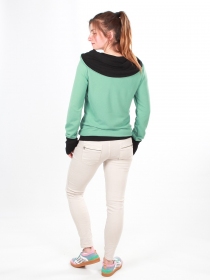 Pull Witch vert d'eau pi&egrave;ce printani&egrave;re