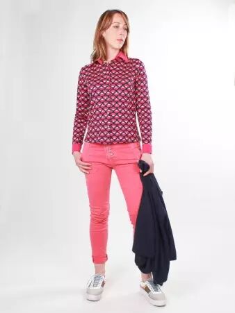 Pantalon Melly rose pantalon confortable au style casual chic