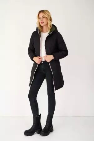 Parka doudoune XXL r�versible noir kaki manteau XXL r�versible chaud