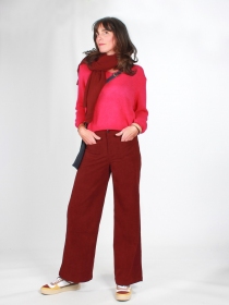 Pantalon velours bordeaux pantalon velours bordeaux profond