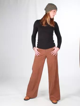 Pantalon velours camel pantalon velours camel au ton naturel