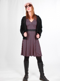 Robe Cantik Saki noir robe fluide graphique