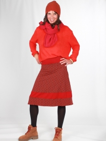 Jupe Elena Diamond Corail pi&egrave;ce vestimentaire au caract&egrave;re moderne et au port&eacute; confortable au tomb&eacute; naturel