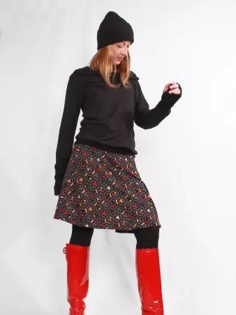Jupe Zazie Kaleidoscope gris jupe � l'imprim� kal�idoscope gris