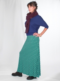 Jupe longue Flamingo Bleu article mode &agrave; l'esth&eacute;tique soign&eacute;e et facile &agrave; associer