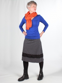 Jupe Elena Diamond Gris v&ecirc;tement mode &agrave; la silhouette harmonieuse et au look chic avec d&eacute;tail de finition