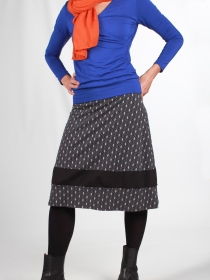 Jupe Elena Diamond Gris cr&eacute;ation en maille/textile &agrave; l'identit&eacute; marqu&eacute;e et au rendu soign&eacute; au toucher doux