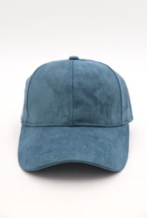 Casquette su&eacute;dine Bleu canard article mode au design soign&eacute;