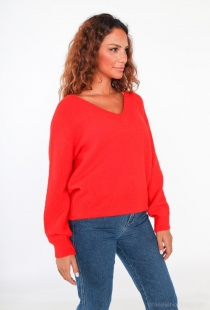 Pull alpaga orange v&ecirc;tement chaud &agrave; la teinte vitamin&eacute;e