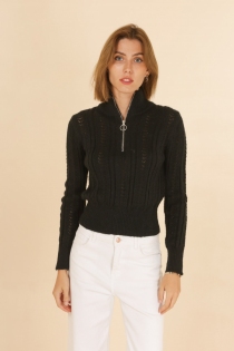 Pull Madras noir pull Madras noir graphique