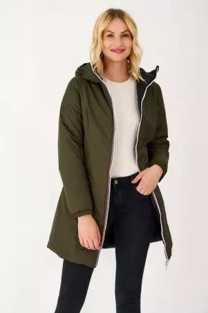 Parka doudoune r�versible kaki noir parka r�versible kaki et noir au style utilitaire