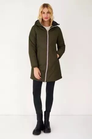 Parka doudoune r�versible kaki noir parka r�versible kaki et noir au style utilitaire