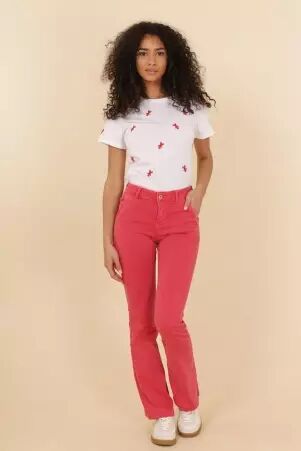 Pantalon corail pantalon femme corail � la teinte lumineuse