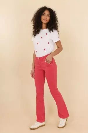Pantalon corail pantalon femme corail � la teinte lumineuse