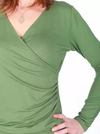 Top cache coeur vert Kaki top cache-c�ur kaki naturel