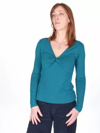 Top Ilanga manches longues Bleu petrol top manches longues bleu p�trole