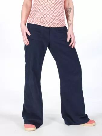 Pantalon Beegees velour Bleu pi�ce mode confortable et �l�gante