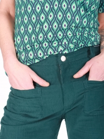 Pantalon Beegees velour Vert