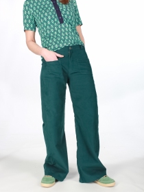 Pantalon Beegees velour Vert