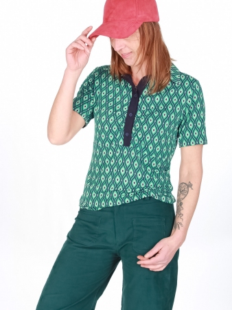 Polo Curtis manches courtes Flamingo bleu polo color�