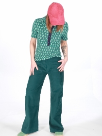 Pantalon Beegees velour Vert