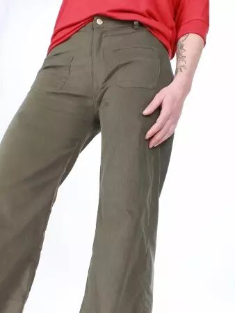 Pantalon Beegees velour Camel pi�ce mode �l�gante et confortable
