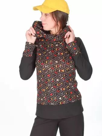 Pull Koko Kaleidoscope gris pull graphique gris � motif kal�idoscope