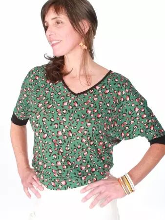 Top Bashung Leopop top motif l�opard graphique