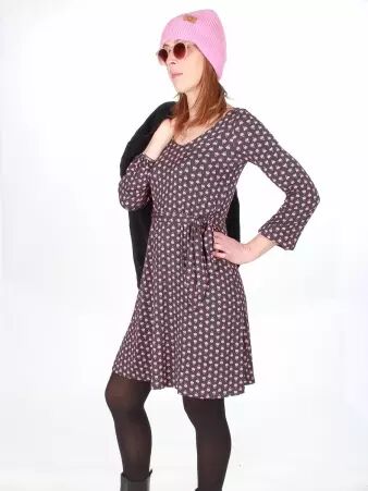 Robe Dolly Saki noir robe graphique f�minine