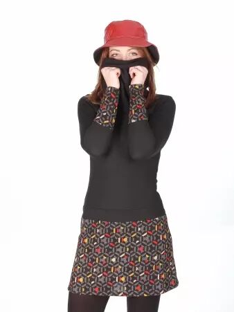 Robe Madira Kaleidoscope gris robe �l�gante imprim�e