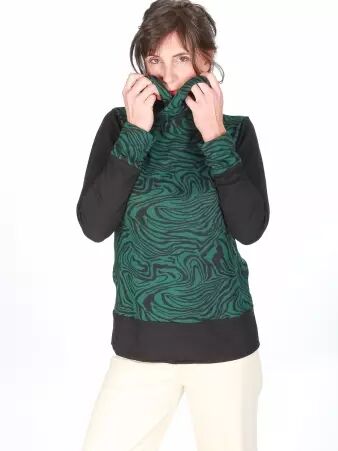 Pull Koko Zebra pull maille graphique noir et blanc