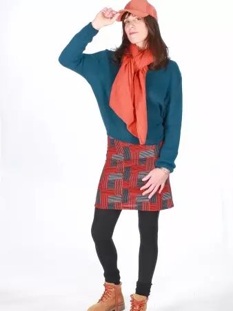 Jupe Rosita mi-longue Pinto v�tement f�minin au style expressif