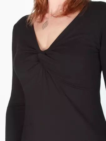 Top Ilanga manches longues Noir top noir sobre manches longues