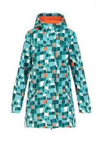 Parka Wild Weather friendly soul teal parka teal &agrave; motif artistique