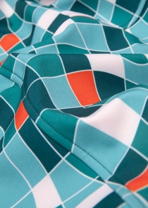 Parka Wild Weather friendly soul teal manteau artistique unique