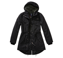 Parka Brandit Marsh Lake femme noir parka femme noire &agrave; l'allure sobre