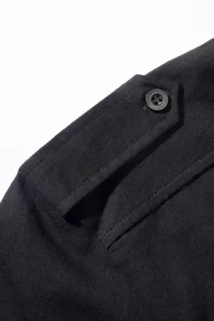 Polo Willis manches longues noir polo noir manches longues � la coupe nette