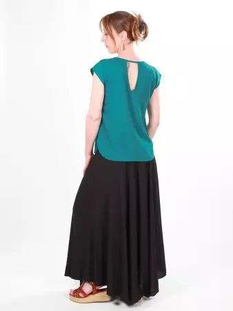 Jupe longue Esm� Noir v�tement en maille � la coupe confortable et au style contemporain