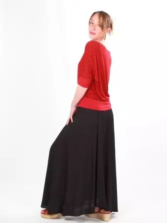 Jupe longue Esm� Noir v�tement en maille � la coupe confortable et au style contemporain