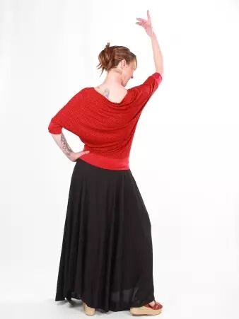 Jupe longue Esm� Noir v�tement en maille � la coupe confortable et au style contemporain
