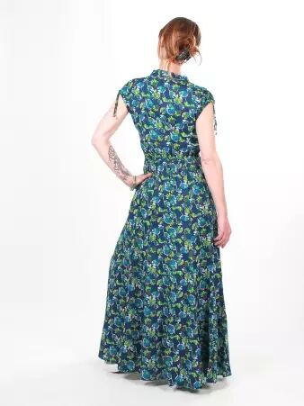 Robe Chemise Nina Phoenix bleu robe boh�me expressive