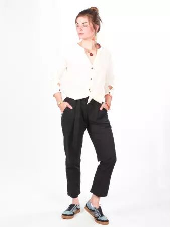 Pantalon Gus noir v�tement masculin polyvalent et �l�gant