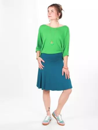 Jupe Rosie Bleu petrol jupe femme bleu p�trole au style moderne et facile � associer
