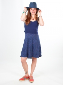 Robe Paquita courte Mandala Circle Bleu