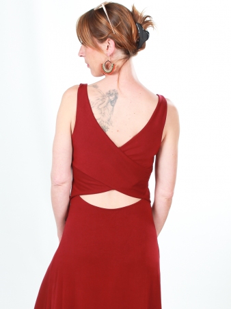 Robe Selma Bordeaux robe fluide f�minine style boh�me chic