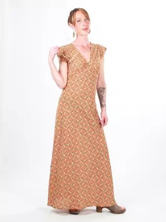 Robe Esther longue Safari robe f�minine originale
