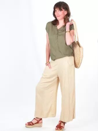 Pantalon Eva Ivoire pantalon Eva ivoire � l'allure lumineuse