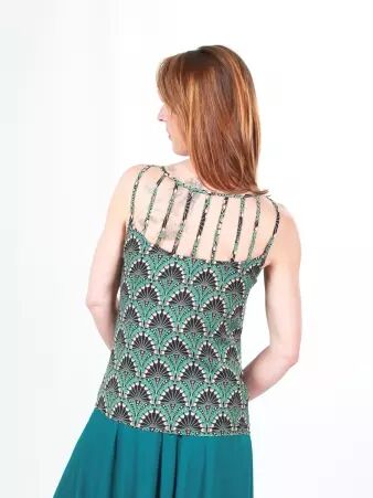Top Oshi Art-deco top structur� esprit art d�co