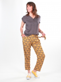 Pantalon Carolyn Art-deco jaune