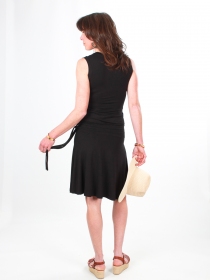 Robe seventies noir robe r&eacute;tro noire &agrave; l'allure boh&egrave;me